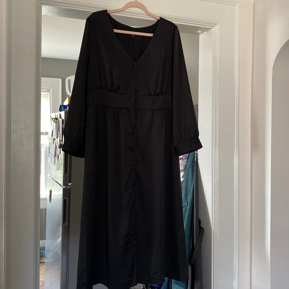 Jcrew size 16 midi dress black excellent condition